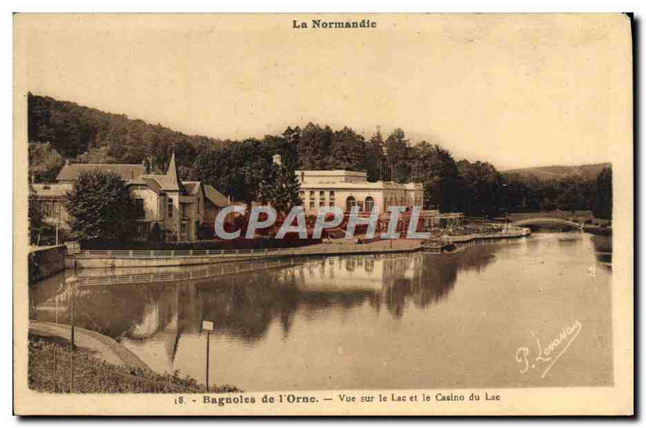 Bagnoles-de-l'Orne — Vue sur le Lac et le Casino du Lac — P. Levassor