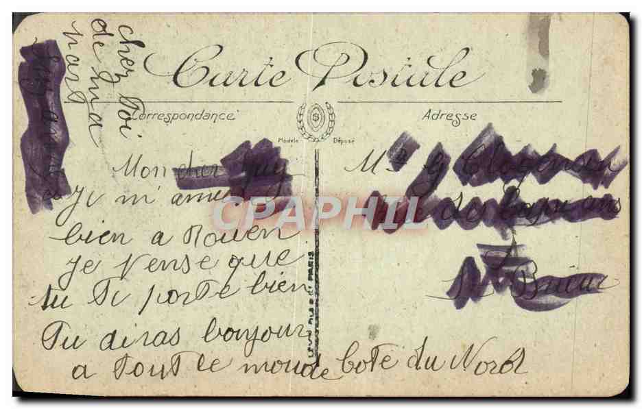 CPA Rouen La Tour De Jeanne d'Arc — Verso