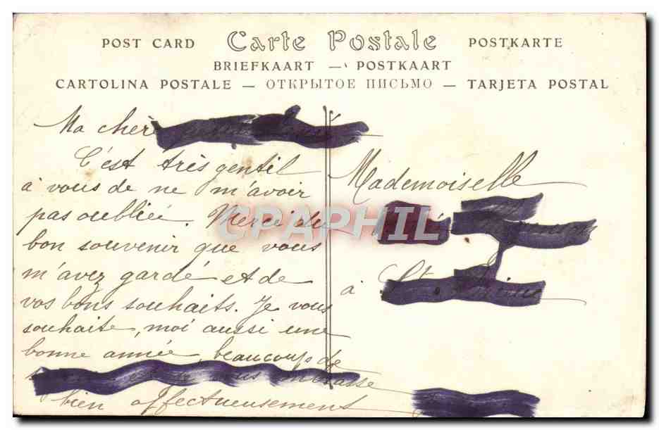 CPA Falaise La Grotte Aux Fees — Rückseite