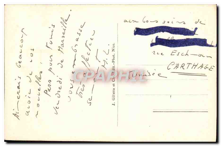 CPA Cannes Les Regates Bateaux — Verso