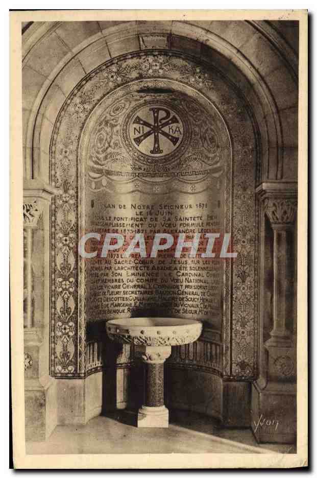 CPA Paris Basilique Du Sacre Coeur De Montmartre Un Benitier