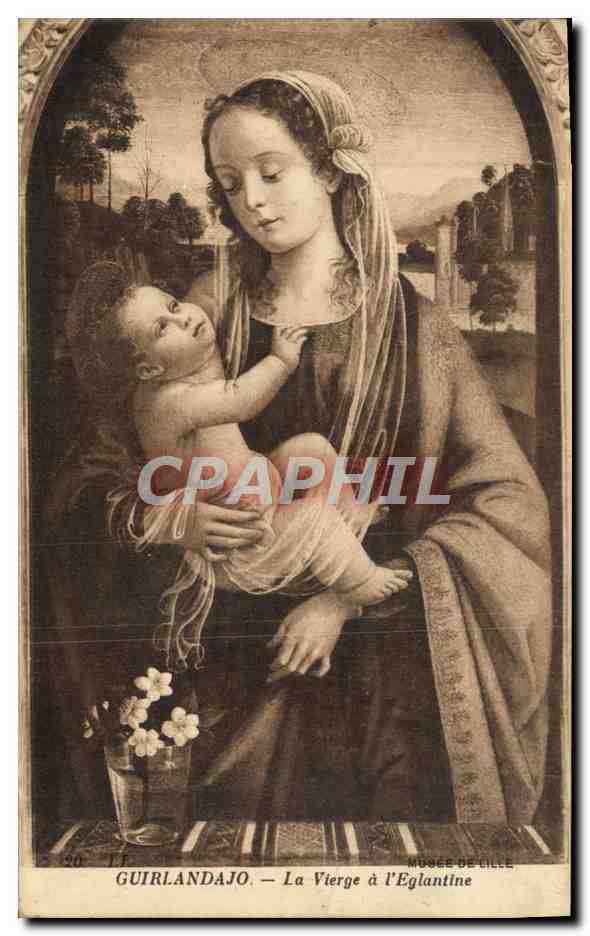 CPA Guirlandajo La Vierge a l'Eglantine