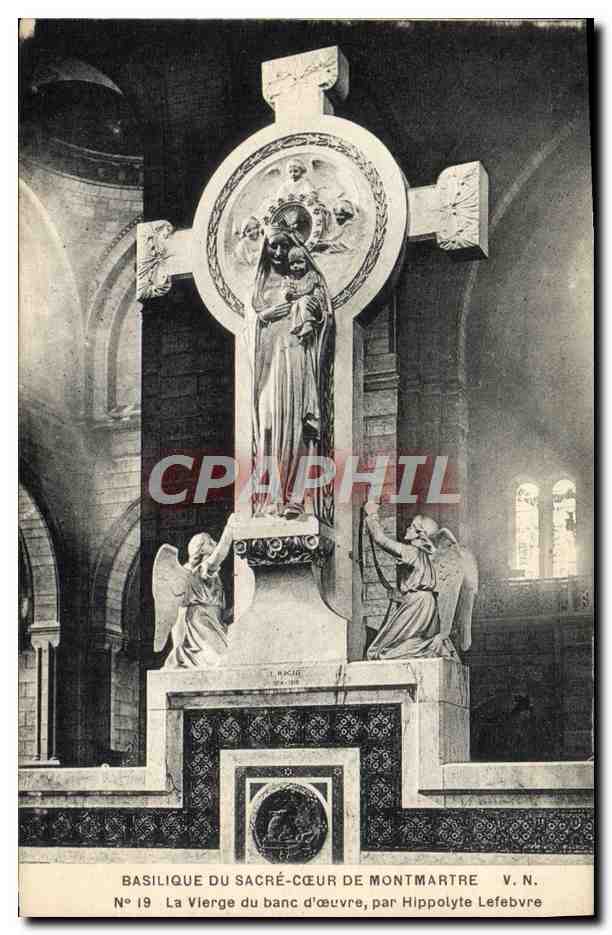 Basilique du Sacré-Cœur de Montmartre — La Vierge d'œuvre, par Hippolyte Lefebvre — V.N. N°19