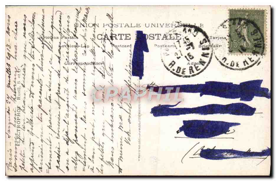 CPA Paris Bois De Boulogne La cascade — Verso