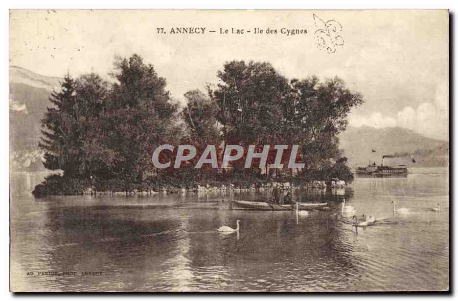 Annecy — Le Lac — Ile des Cygnes — AD PÉRIOT PHOT. ANNECY