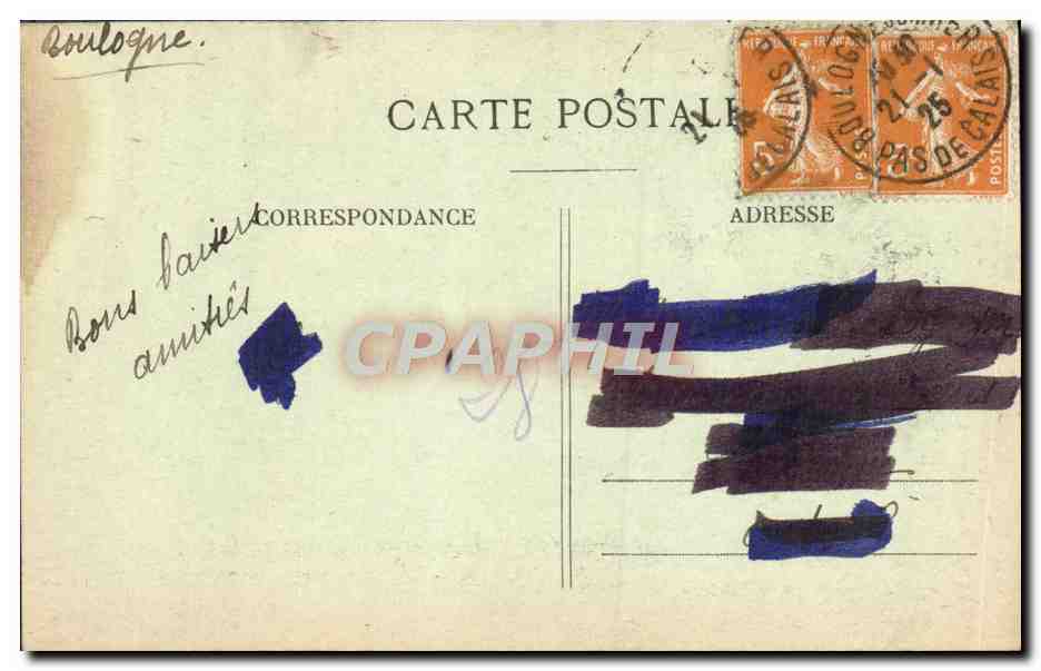 Boulogne-sur-Mer — La Catedral — Stevenard, edición Boulogne-sur-Mer — Reverso