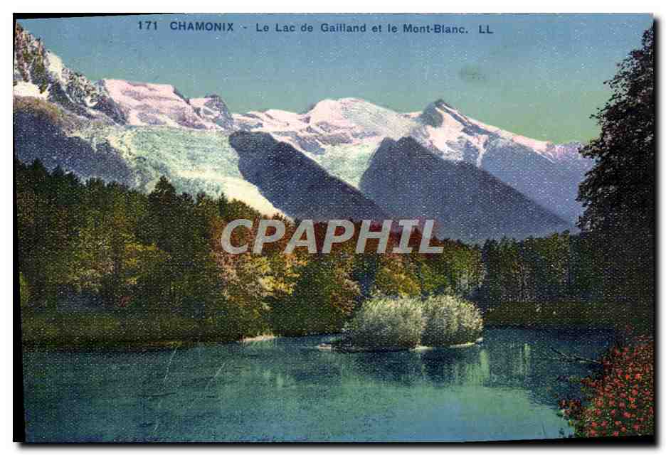 CPA Chamonix Le Lac De Gailland Et Le Mont Blanc