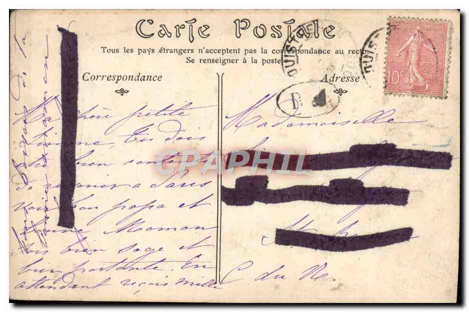 CPA Les Bords De l'Orne Le Pont Du Coudray — Rückseite