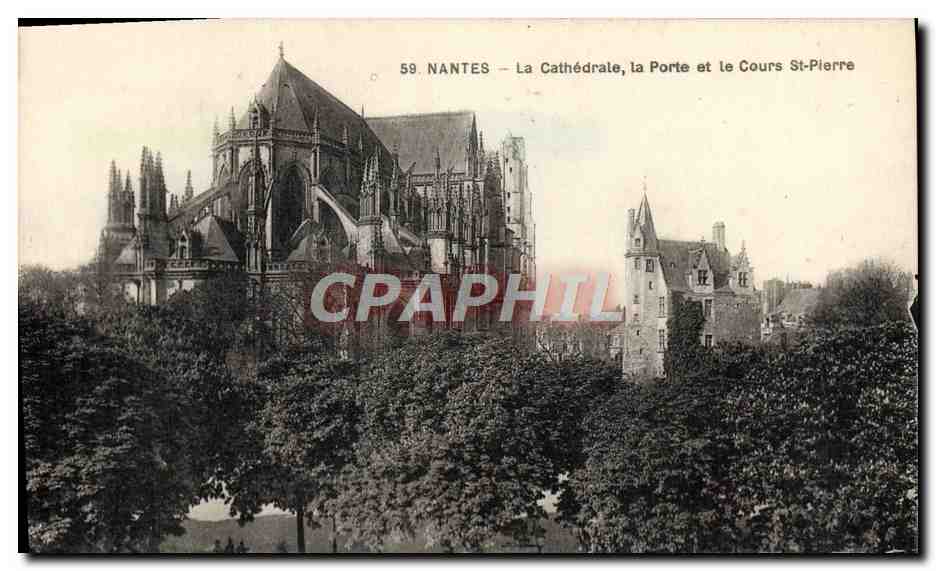 CPA Nantes La Cathedrale La Porte Et Le Cours St Pierre
