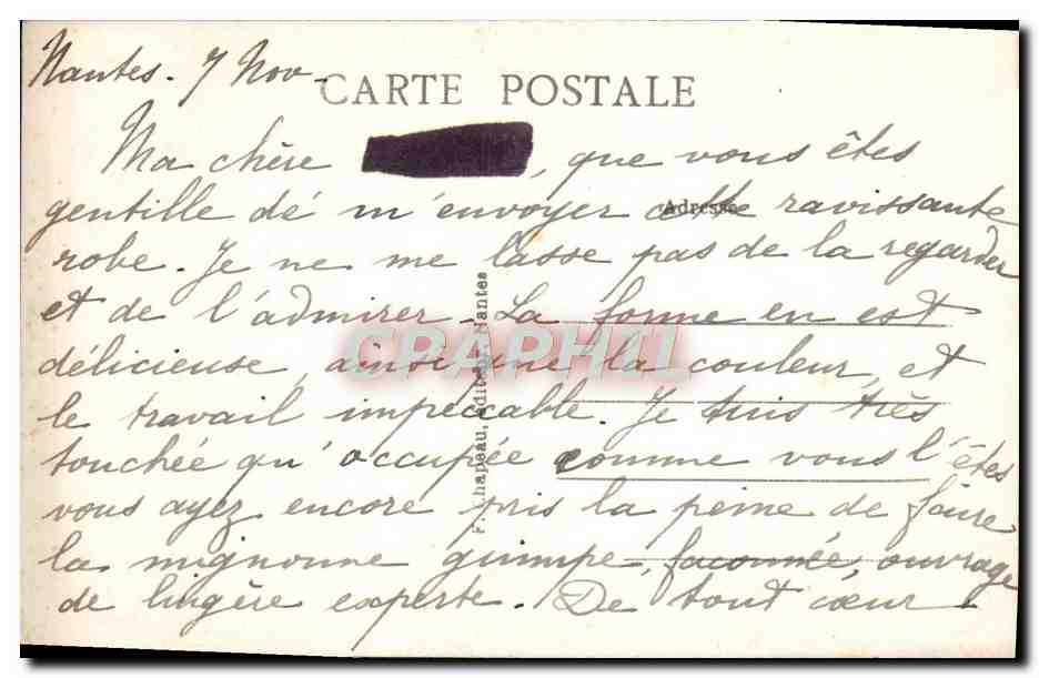 CPA Nantes La Cathedrale La Porte Et Le Cours St Pierre — Rückseite