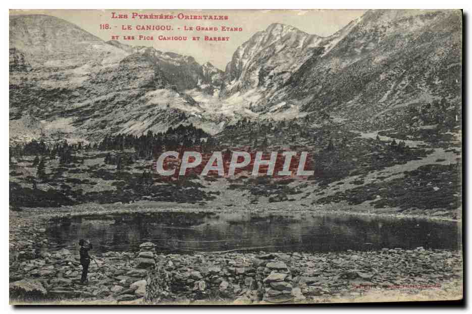 CPALe Canigou Le Grand Etang et les pics Canigou et Barbet 