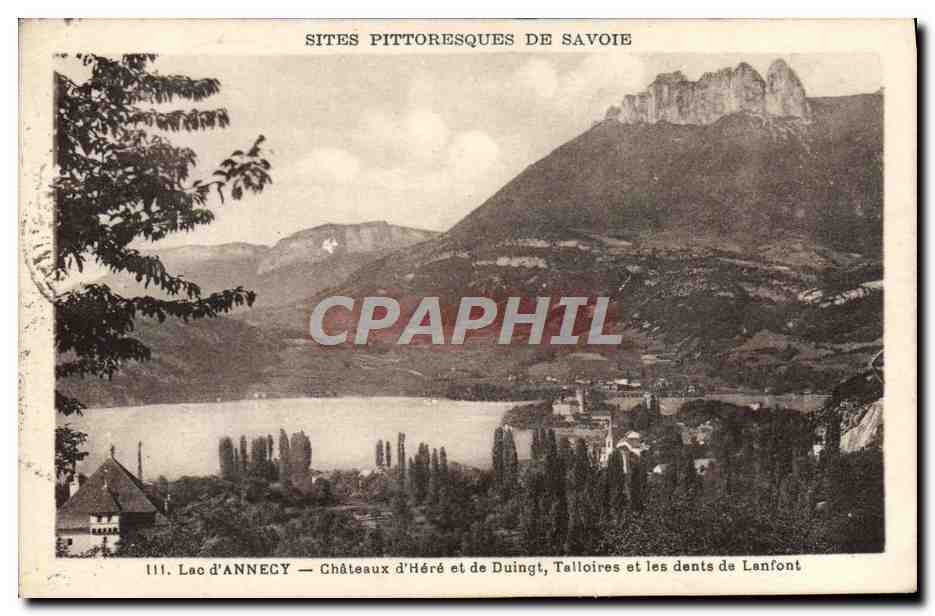 Lac d'Annecy — Châteaux d'Héré et de Duingt, Talloires et les dents de Lanfont — Sites pittoresques de Savoie