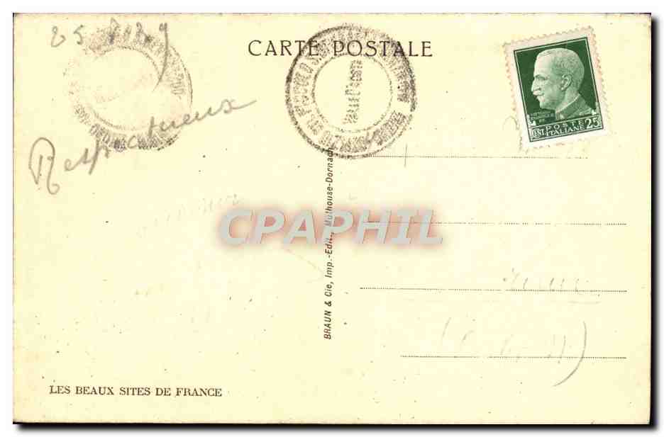 CPA Bourg Saint Maurice Vue Generale Et Massif De Bellecote — Rückseite