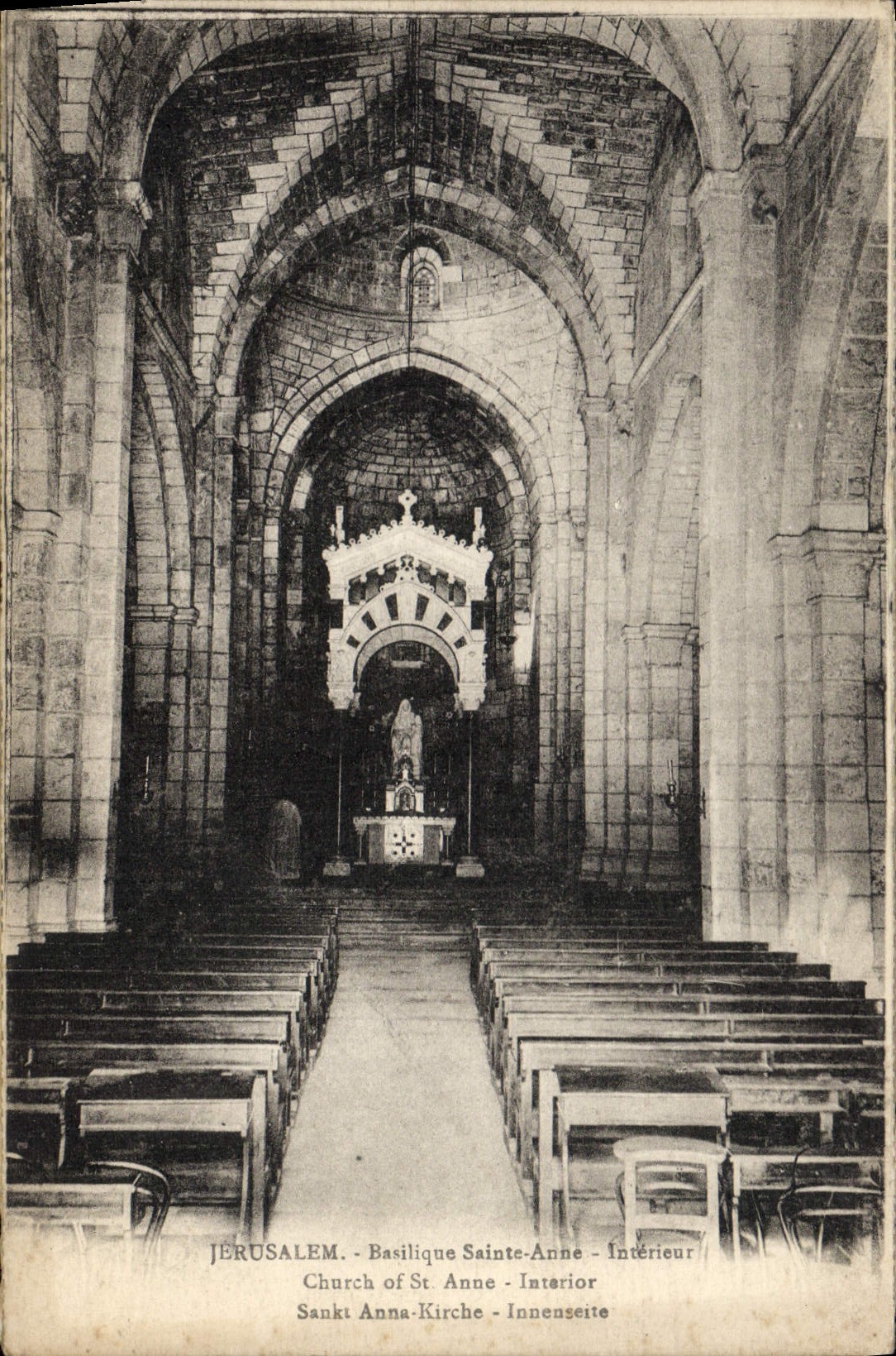 CPA Jerusalem Basilique Sainte Anne Interieur 
