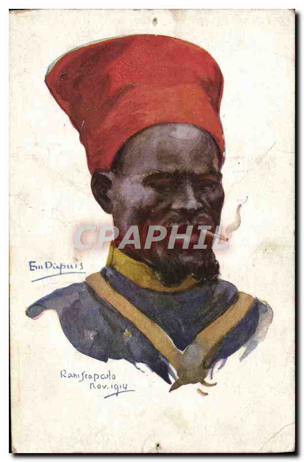 CPA Nos poilus Tirailleur senegalais Militaria 