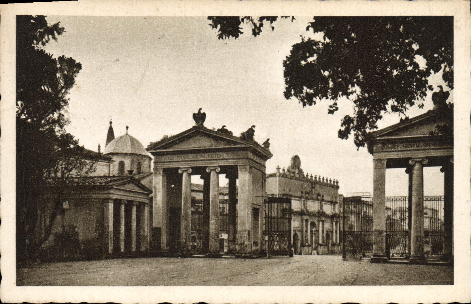 CPA Roma Villa Borghese Ingresso Principale