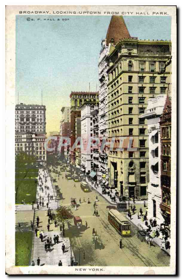 CPA Broadway Looking Uptown From City Hall Park New York