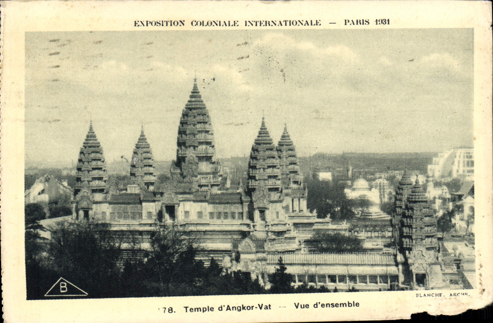 CPA Exposition Coloninale Internationale Paris 1931 Temple D'Angkor Vat Vue d'Ensemble