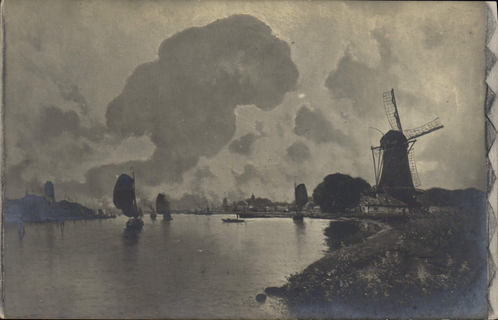 CPA Salons De Paris Iwill Le moulin de Dordrecht Moulin a vent
