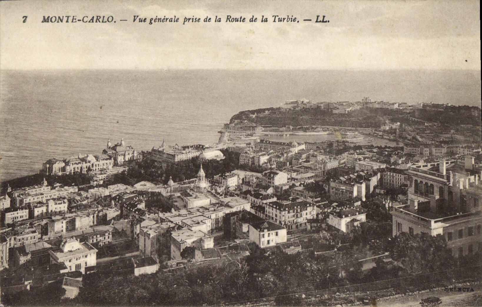 CPA Monte Carlo Vue Generale Prise De La Route De La Turbie