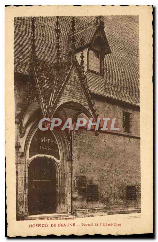 Hospices de Beaune — Portail de l'Hôtel-Dieu — Éditeur Llapose, n° 1443