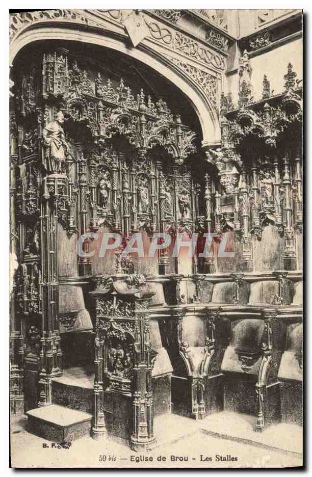 CPA Eglise de Brou Les Stalles