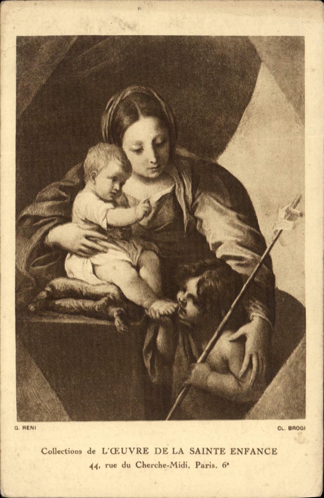 Sainte Famille — G. Reni — Collections de L'Œuvre de la Sainte Enfance, Paris - Recto