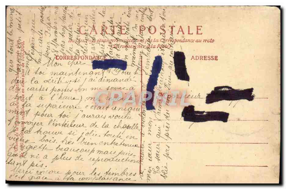 CPA Raphael Sanzio — Verso