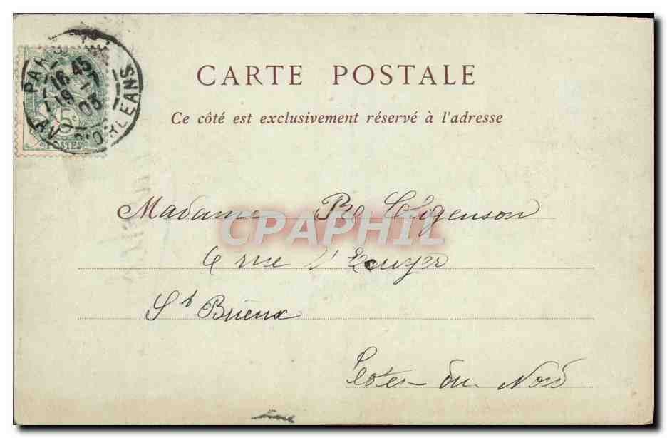 CPA Paris L'Avenue des Champs Elysees — Rückseite