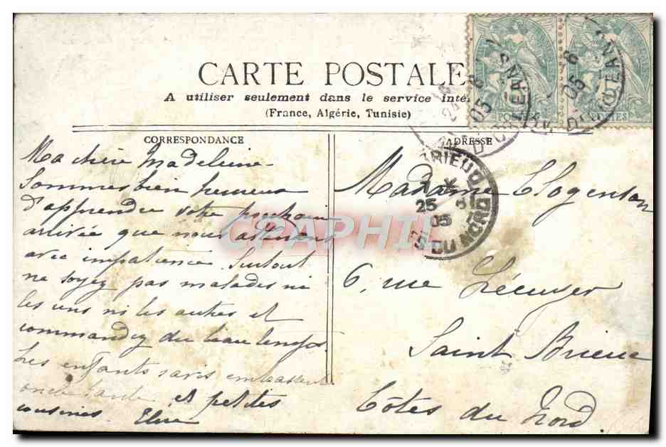 CPA Paris Les Buttes Chaumont — Rückseite