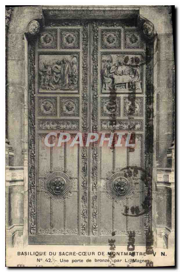 CPA Basilique Du Sacre Coeur De Montmartre Une porte de brone par L Magne 