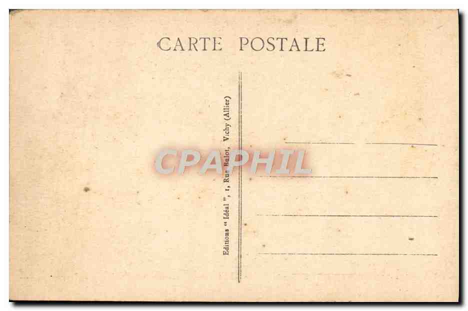 CPA Vichy Parc du Casino — Verso