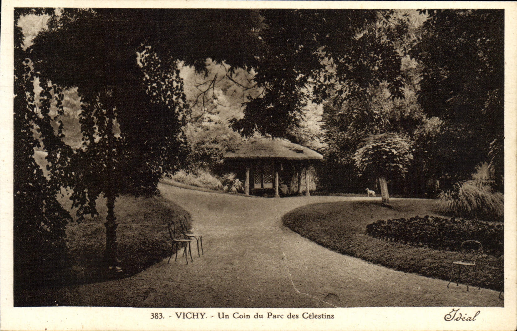 CPA Vichy Un Coin du Parc des Celestins