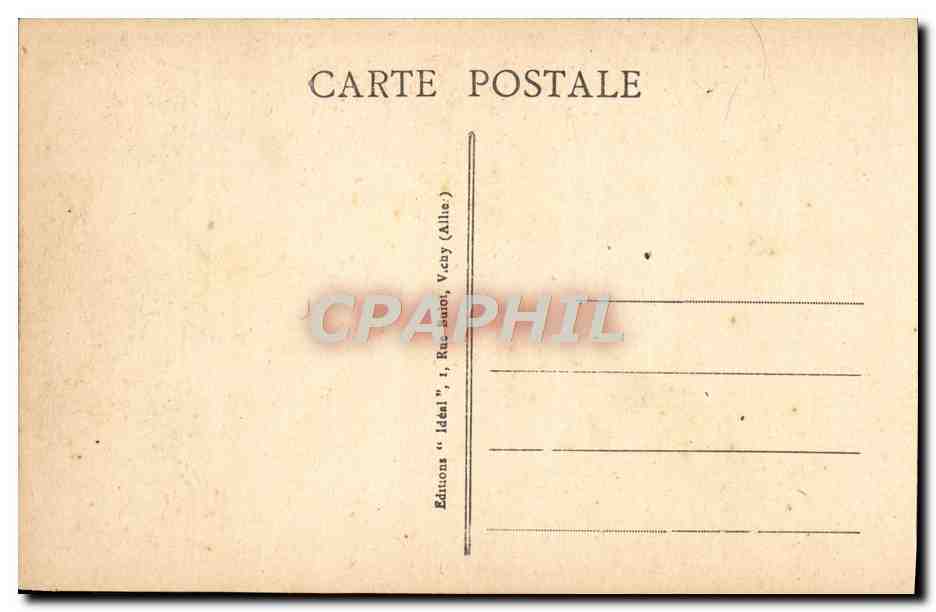 CPA Vichy Un Coin du Parc des Celestins — Verso