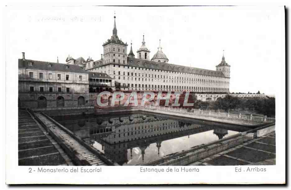 CPA Monasterio del Escorial Estanque de la Huerta
