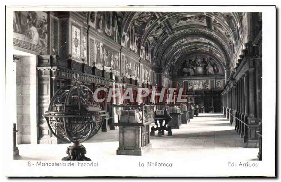 CPA Monasterio del Escorial La Biblioteca Bibliotheque