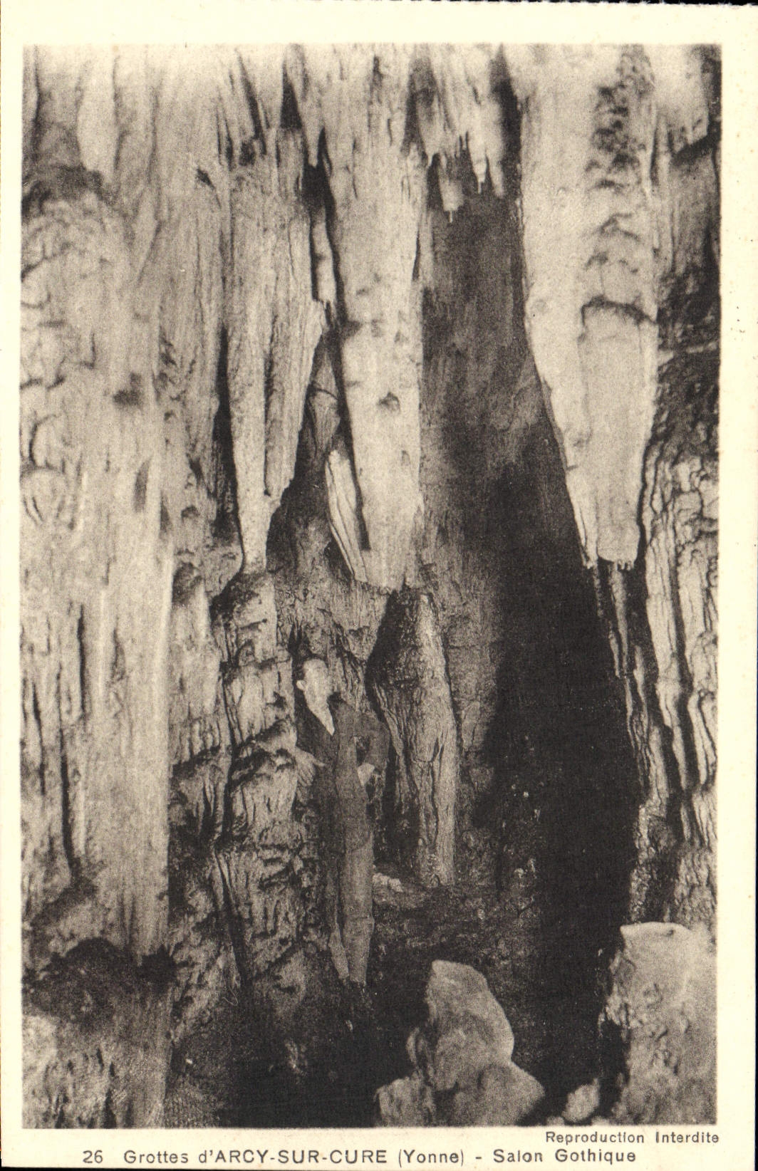 CPA Grottes d'Arcy Sur Cure Salon Gothique