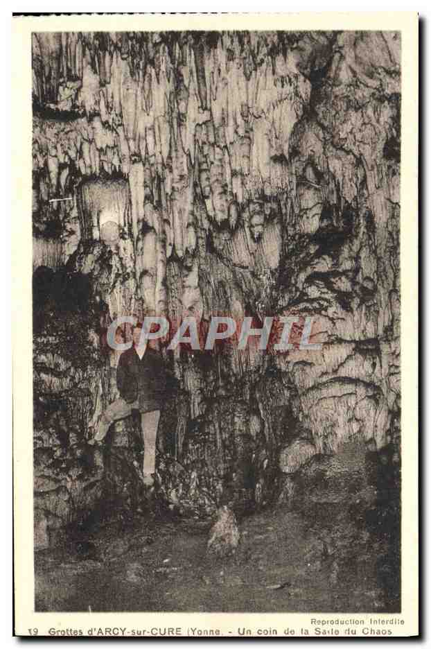 CPA Grottes d'Arcy Sur Cure Un coin de la Saile du Chaos