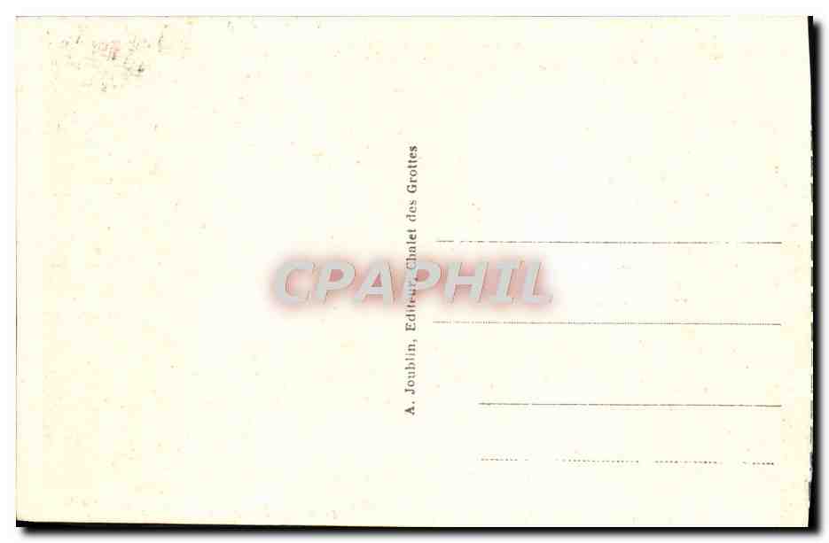 CPA Grottes d'Arcy Sur Cure Passage de Monsieur et Trou du Diable — Verso