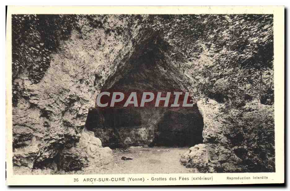 CPA Arcy Sur Cure Grottes des Fees 
