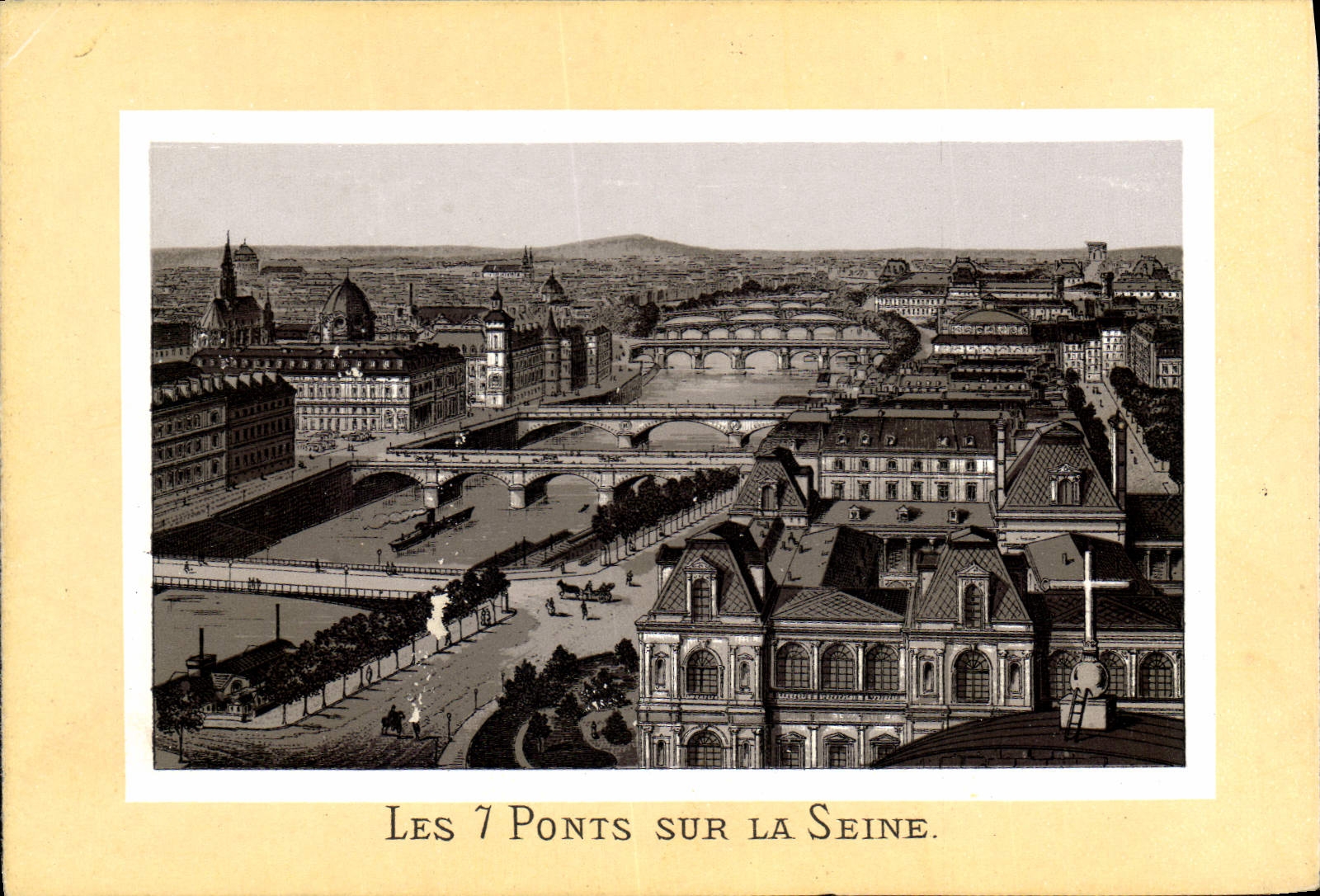 Les 7 Ponts sur la Seine — vue panoramique — CPAPHIL