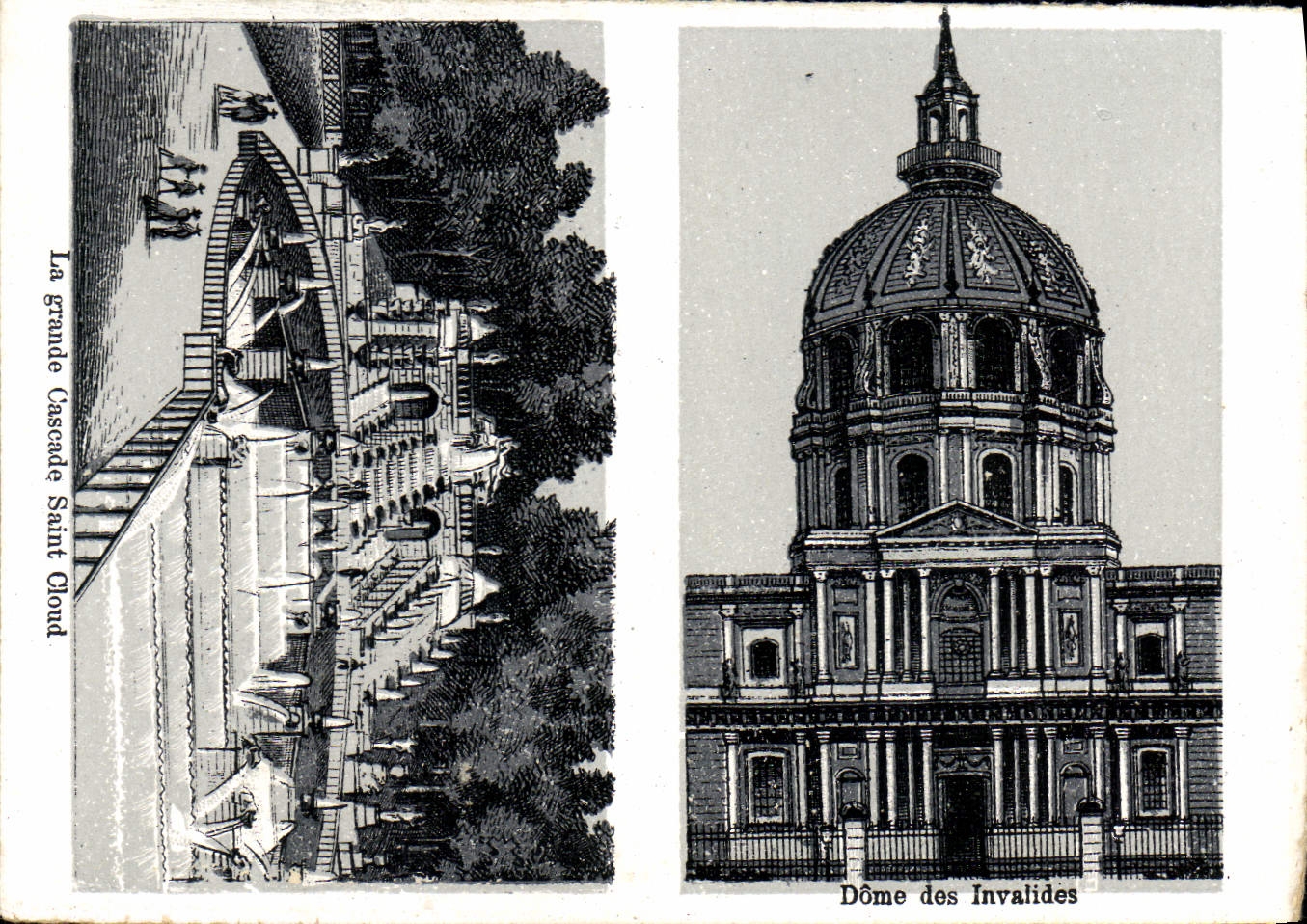 CPA Paris Dome des Invalides La grande cascade de Saint Cloud