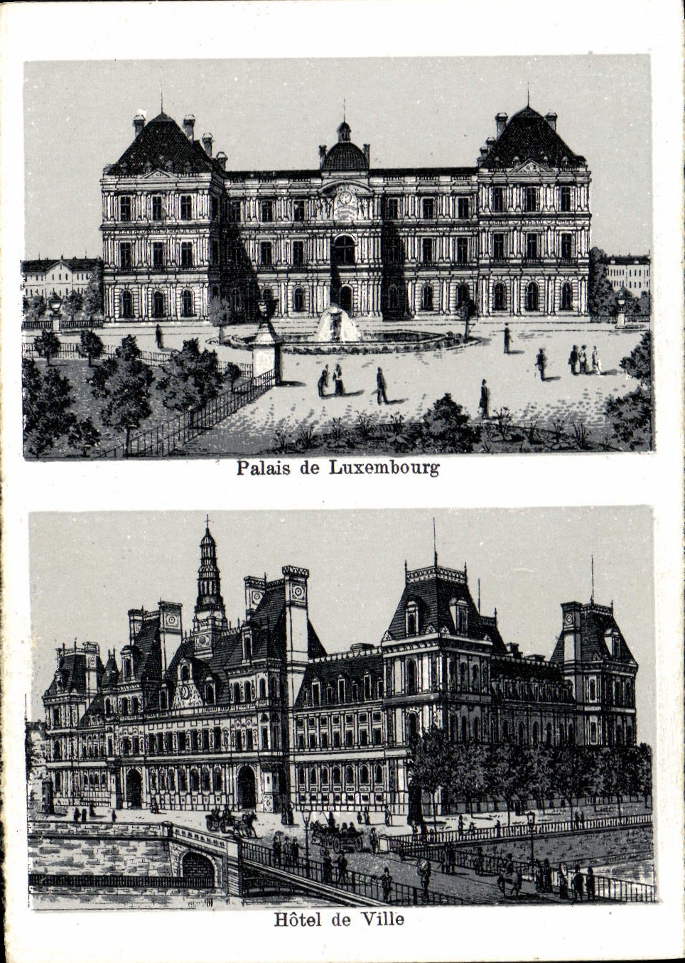 CPA Paris Hotel de Ville Palais du Luxembourg