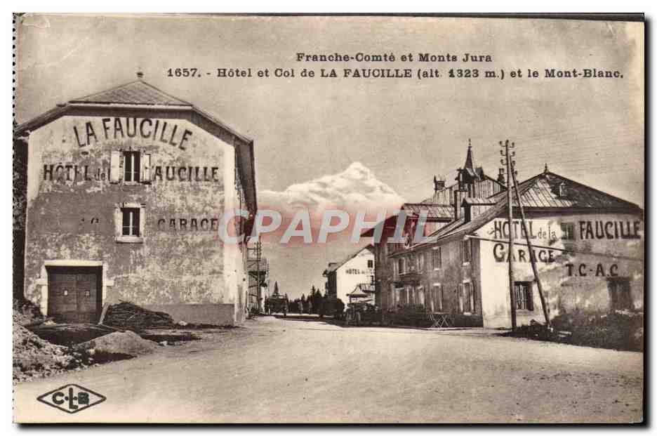 Col de La Faucille — Hotel und Ansicht des Mont-Blanc — Verlag C. Lardier, Léangon