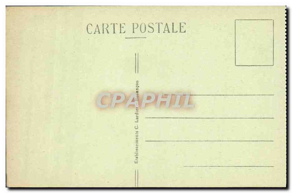 Col de La Faucille — Hotel und Ansicht des Mont-Blanc — Verlag C. Lardier, Léangon — Rückseite