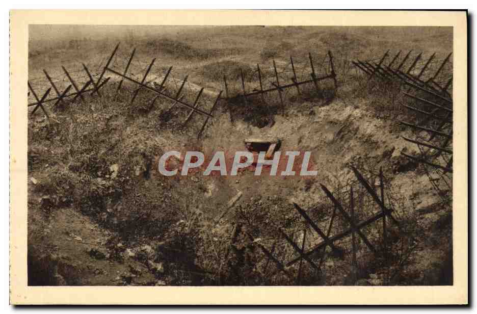 Fort Douaumont — Landeplatz eines deutschen Soldaten in der Nähe des Forts