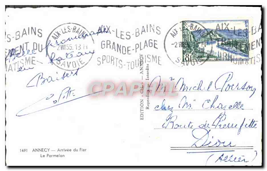 Le Fier — Bateau touristique sur le lac d'Annecy — Édition Annonay — Achterkant