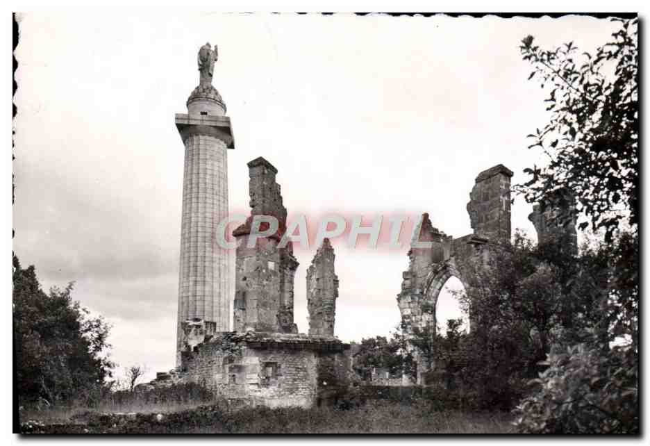 CPM Montfaucon Monument Americain Ruines de L'Eglise Militaria