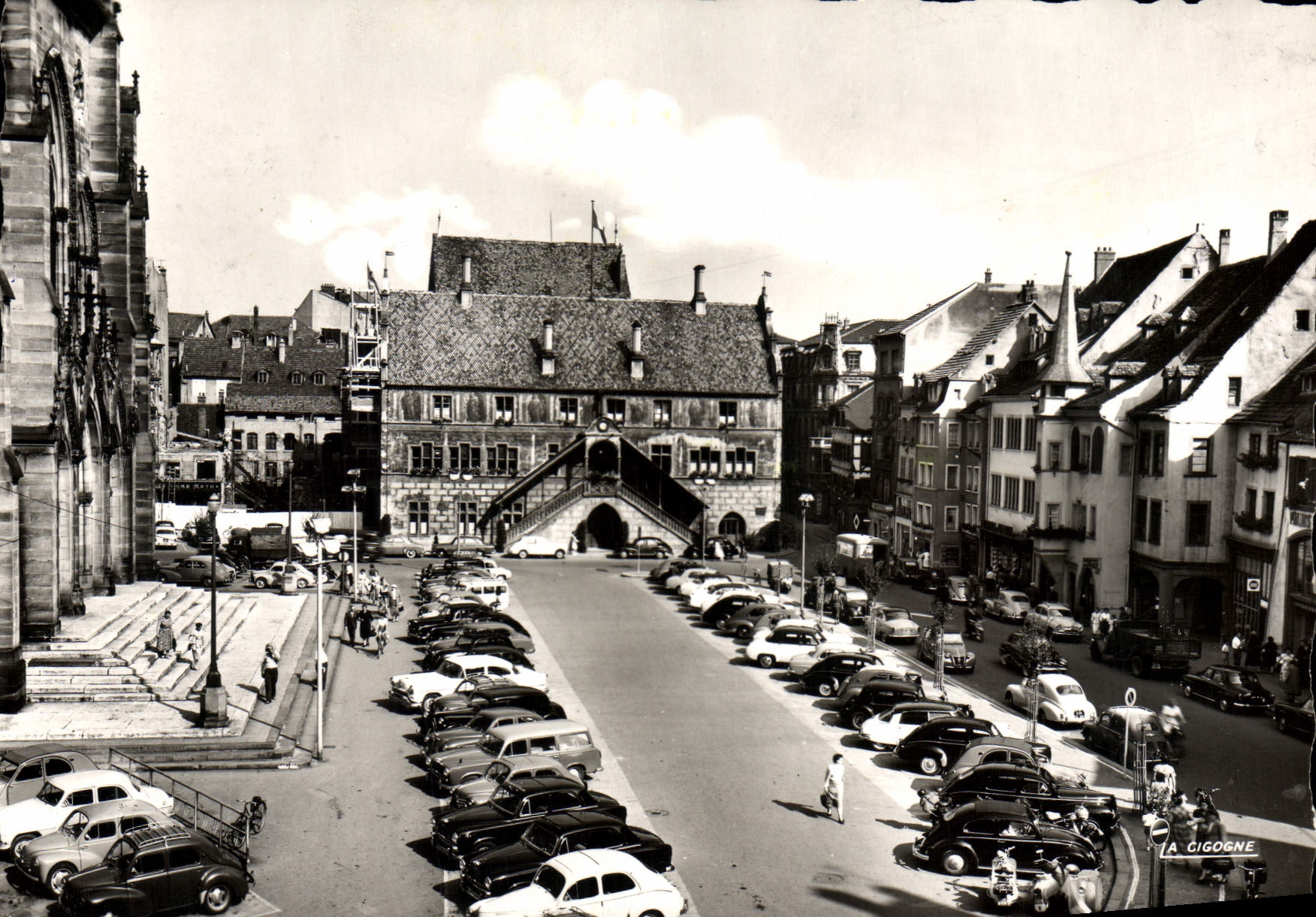 Mulhouse (Haut-Rhin) — Hôtel de Ville et Place de la République — A CIGOGNE