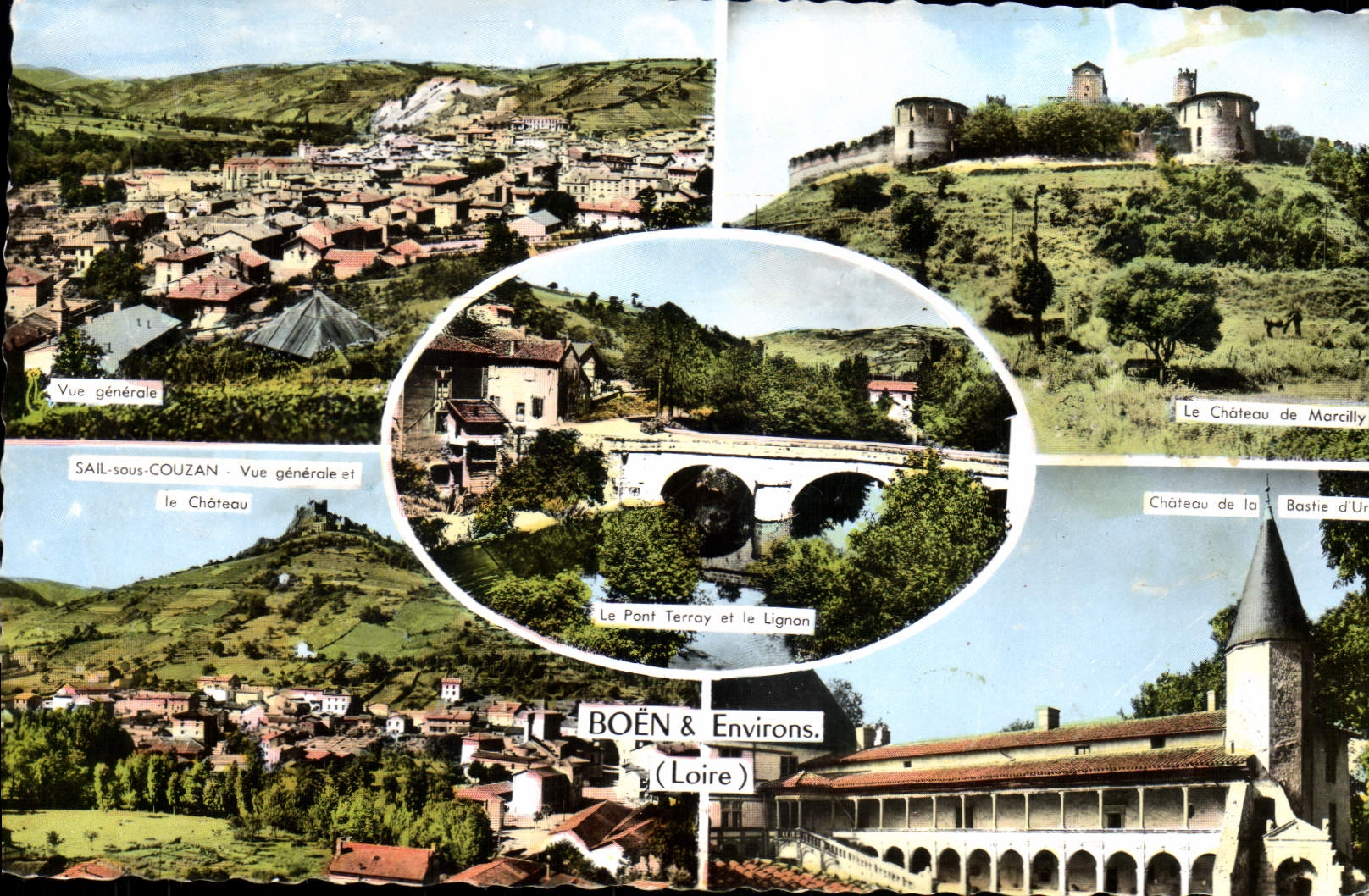 CPA Boen & Environs Vue generale La chateau de Marcelly Sail sous Couzan Bastie d'URfe